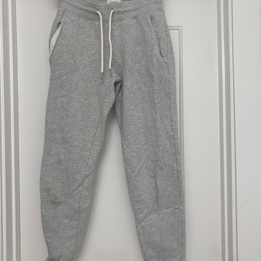 MATE the Label Fleece Front Seam Jogger, heather grey, XS, excellent condition